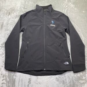 The North Face Softshell Jacket Women's Size L Black Windwall Grunge NF0A3LGW